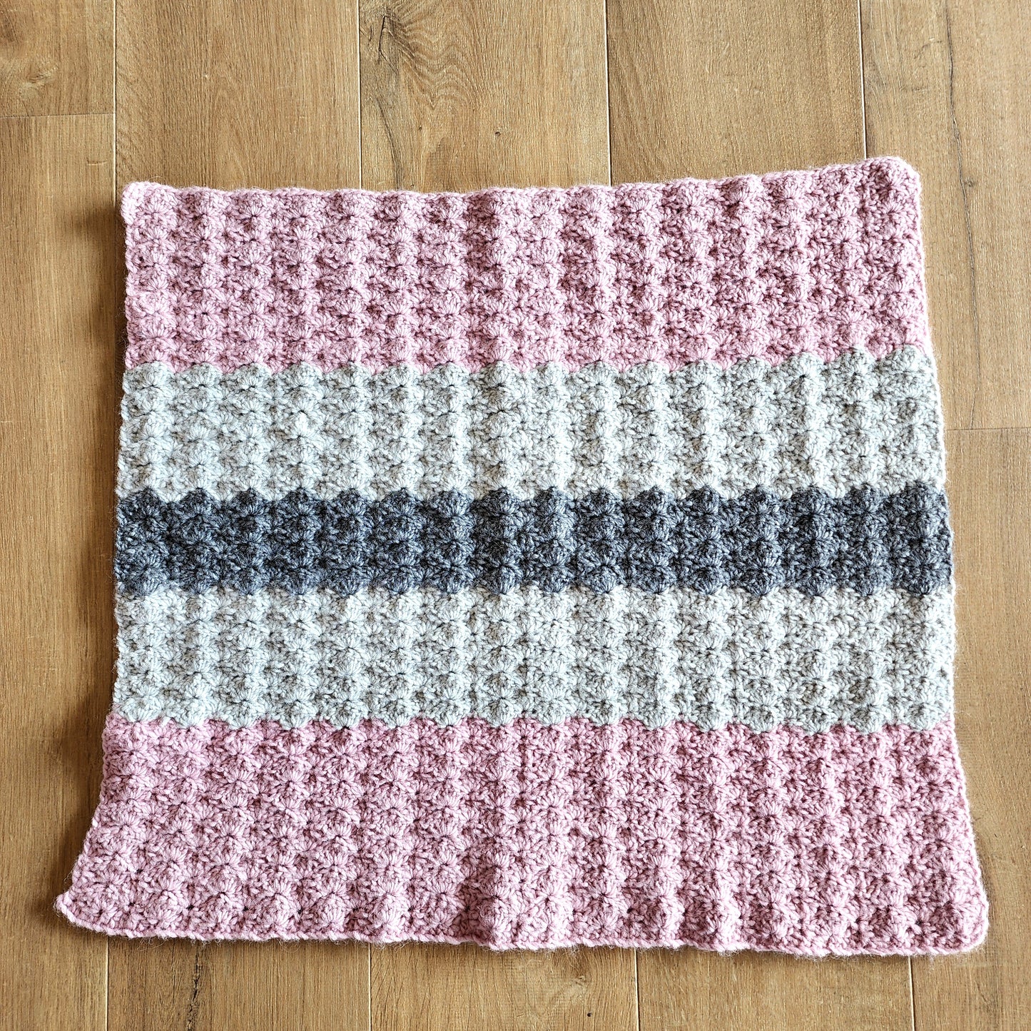 Handmade Crochet Shell Stitch Blanket | 60cm x 56cm
