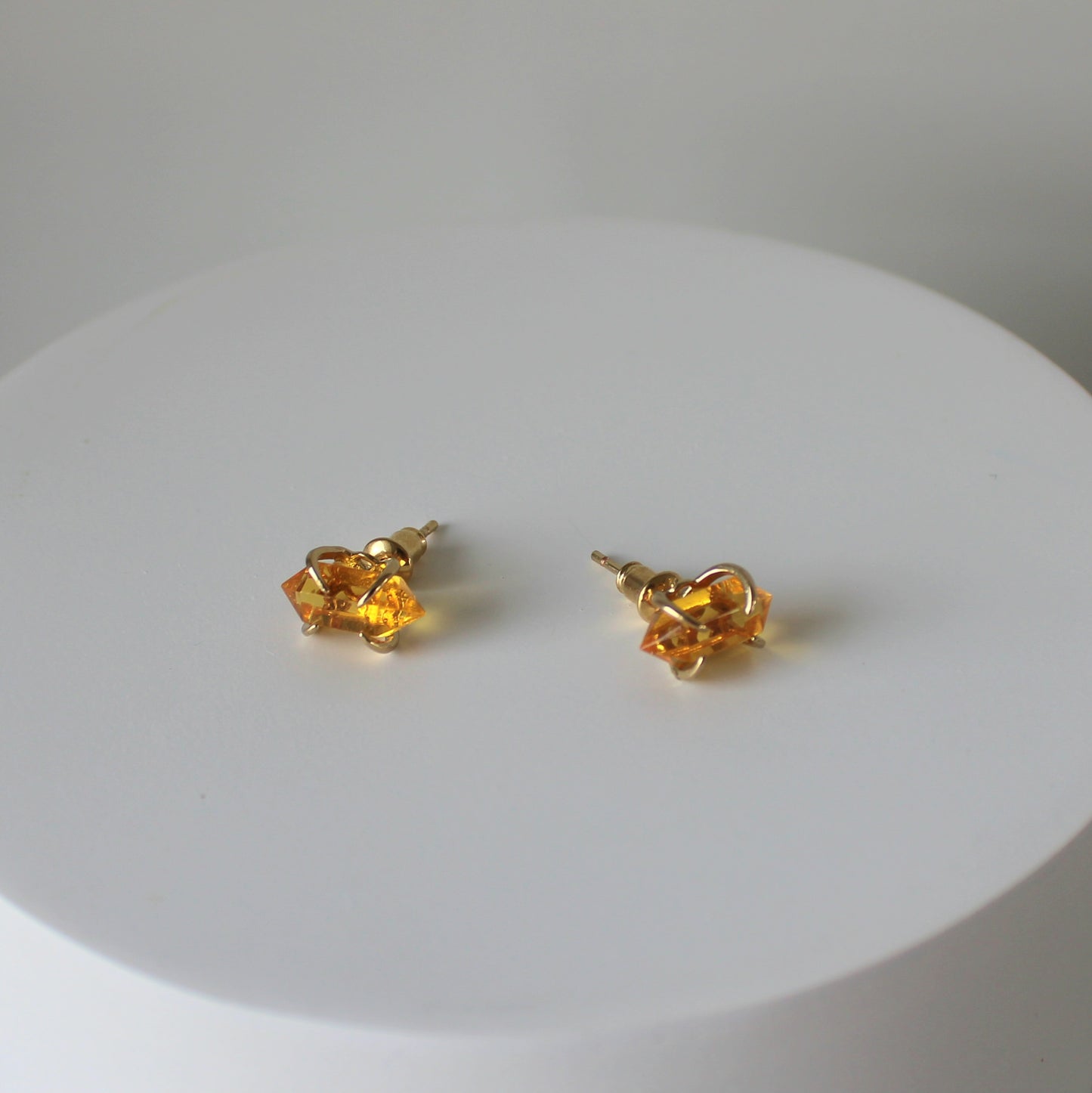 Crystal Point Claw Studs | Citrine