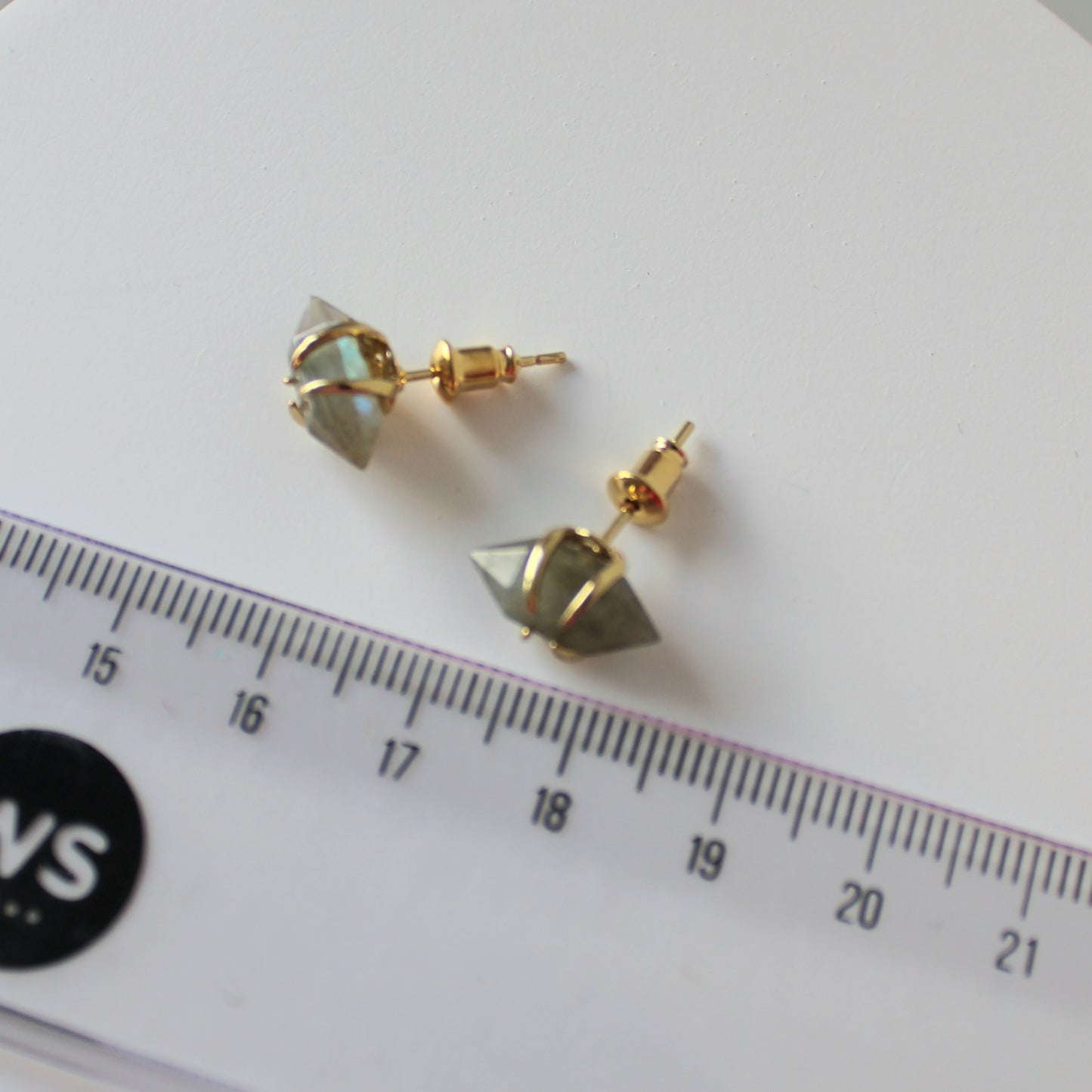 Crystal Point Claw Studs | Labradorite
