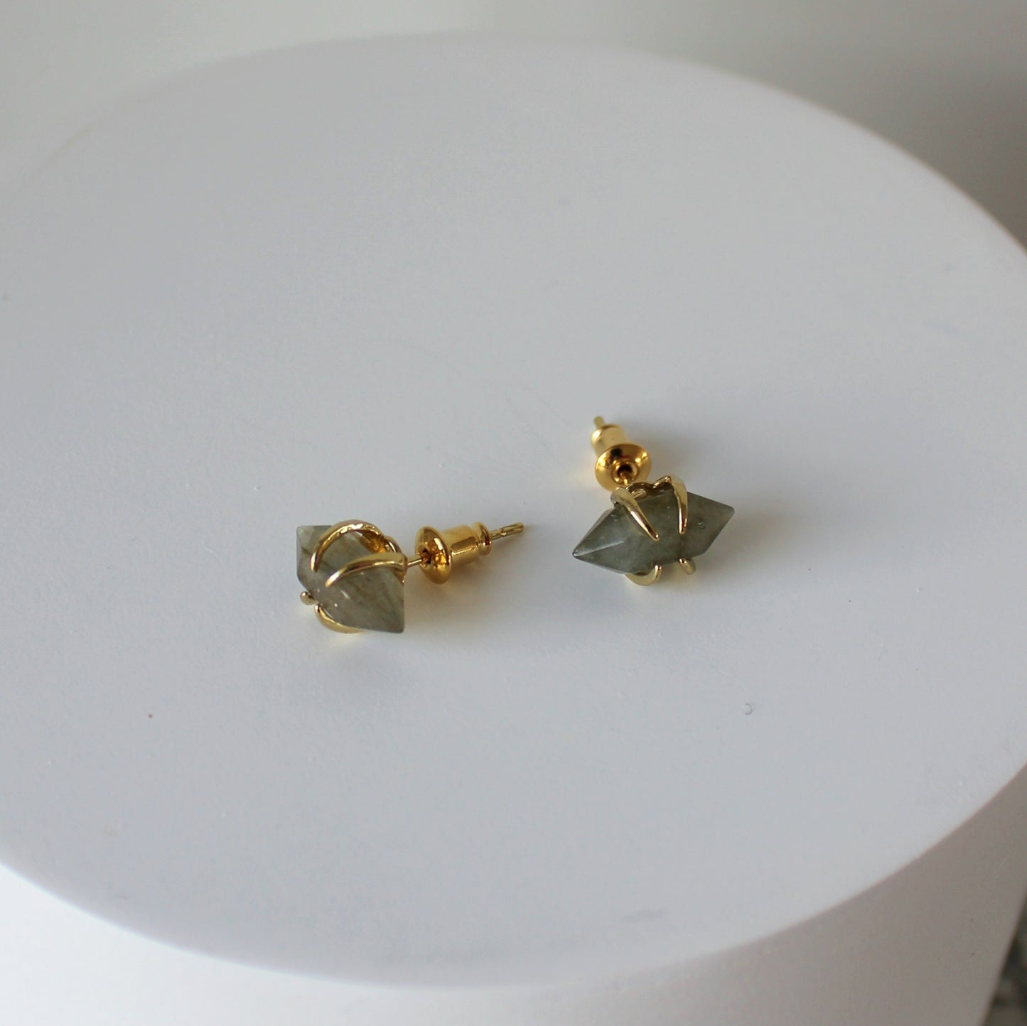 Crystal Point Claw Studs | Labradorite