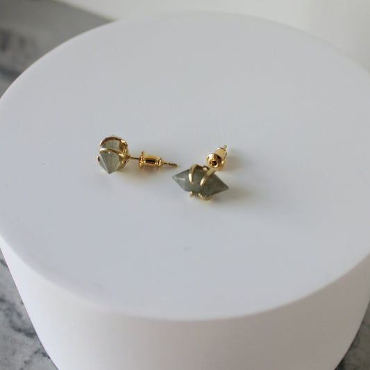 Crystal Point Claw Studs | Labradorite