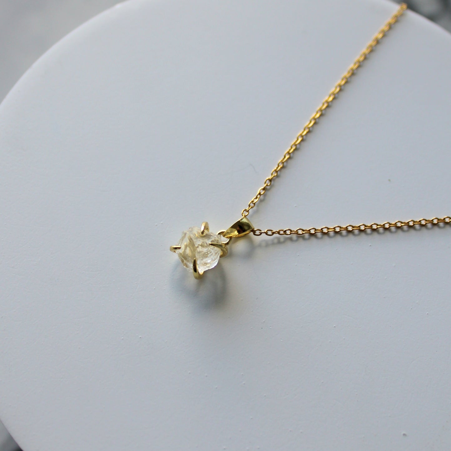 Raw Crystal Claw Pendant & Chain | Clear Quartz