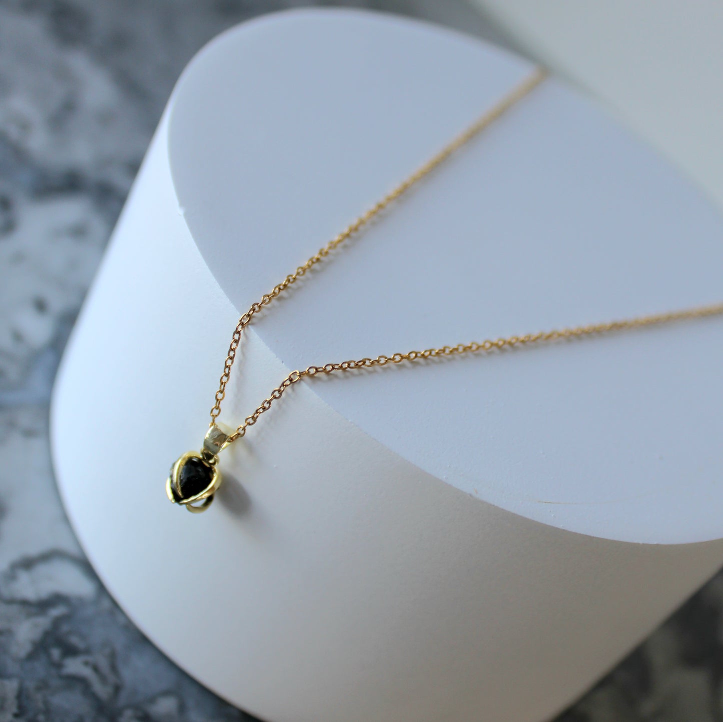 Raw Crystal Claw Pendant & Chain | Obsidian