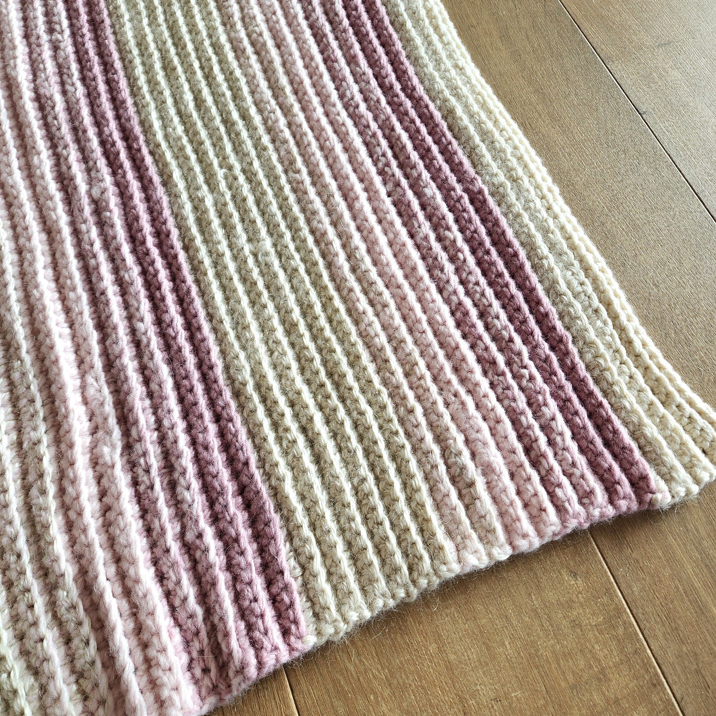 Handmade Crochet Ombre Blanket | 78cm x 110cm