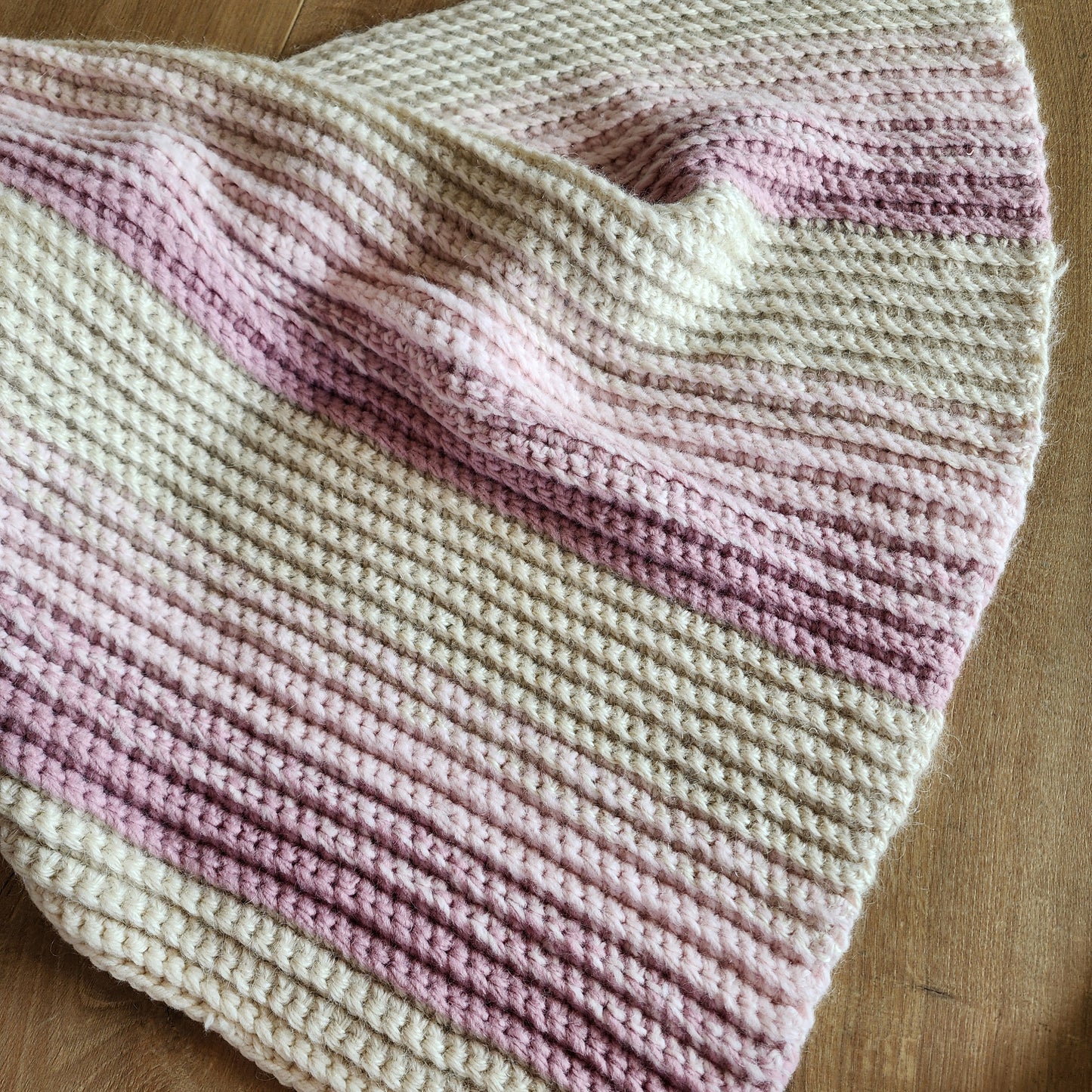 Handmade Crochet Ombre Blanket | 78cm x 110cm